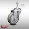 Service Caster 4 Inch SS Gray Polyurethane Wheel Swivel 3/8 Inch Threaded Stem Caster SCC SCC-SSTS20S414-PPUB-381615 - alternate 4